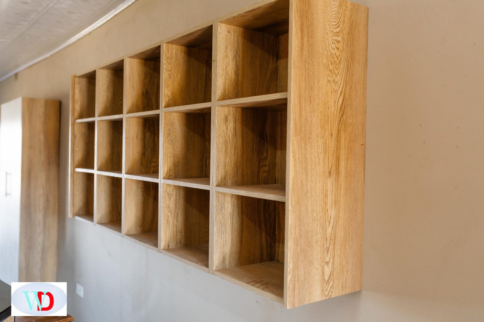 Custom Solid Oak Laboratory Apparatus Wall Cubbies